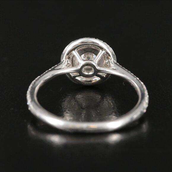 Tiffany & Co. Platinum Soleste Double Halo Diamond Ring - Picture 5 of 12